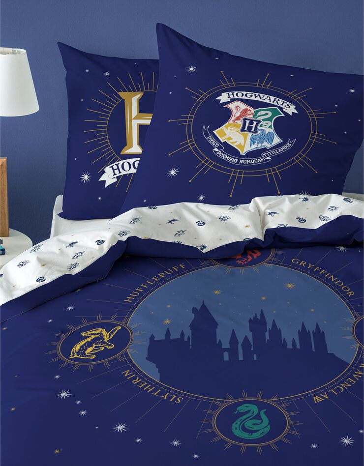 Lakenset kids Harry Potter® 1 persoon - katoen, blauw Lakenset kids Harry Potter® 1 persoon - katoen, blauw, hi-res image number 0