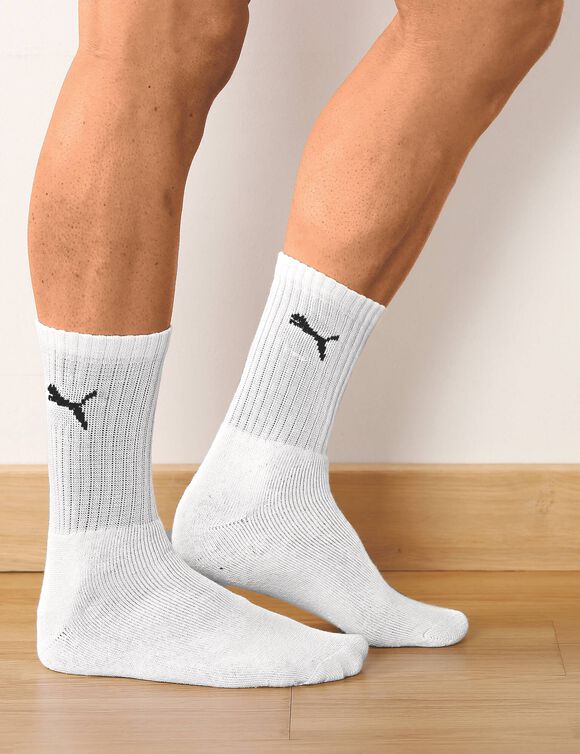 Chaussettes PUMA Crew - lot de 3 paires (blanc)