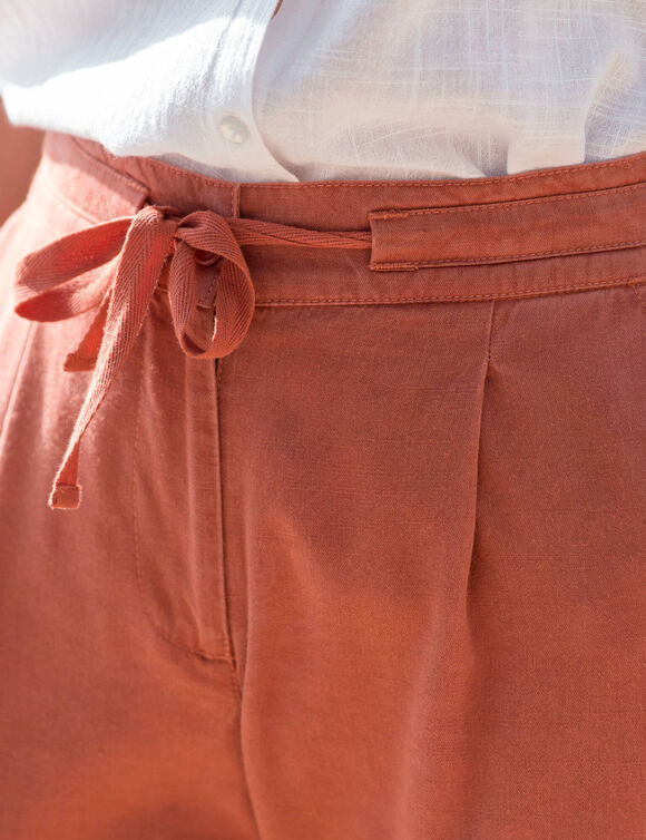 Pantalon cargo fluide (paprika)