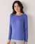 T-shirt thermique col rond - manches longues (bleu jean)