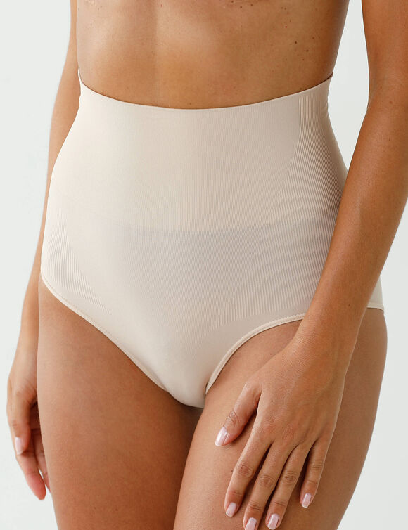 Afslankende, onzichtbare tailleslip (huidkleur)