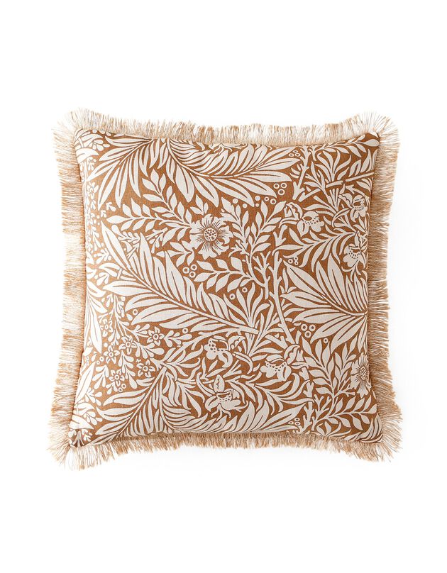 Housses de coussin imprimé à franges en jute - lot de 2 (caramel)