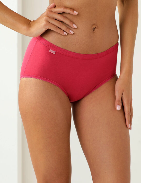 Culotte midi Basic+, lot de 3 achet&eacute;es +  GRATUITE (1) (rose + prune + bordeaux + blanc)
