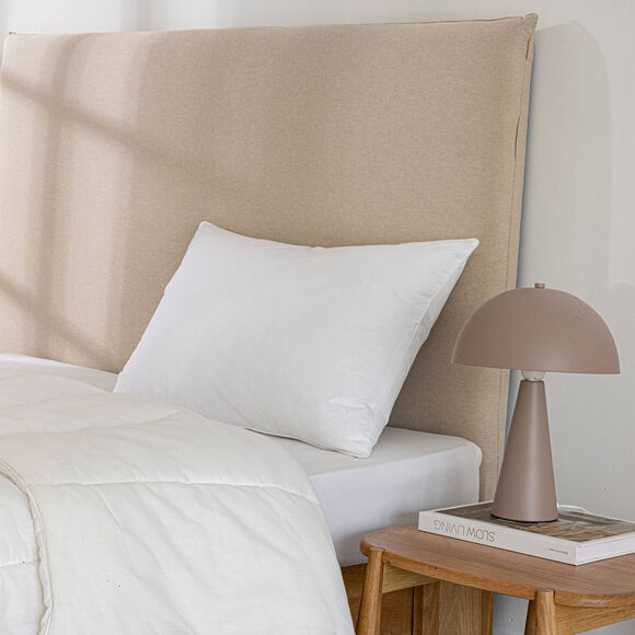 Oreiller sensation duvet confort m&eacute;dium (blanc)