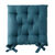 Stoelkussentje in effen katoenen zeildoekstof - set van 2 (blauw)