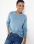 Trui met ronde hals, fantasietricot met zachte touch (grijsblauw)