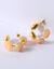 Boucles d'oreilles, forme créoles (rose)