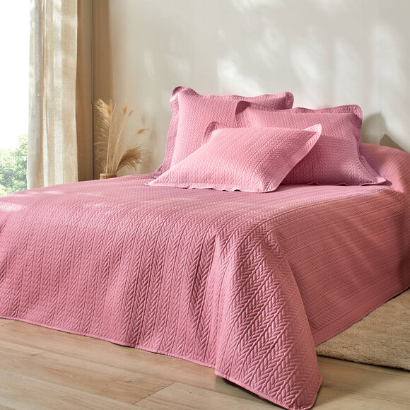Gematelasseerde bedsprei (rozenhout)