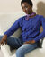 Cardigan met knoopsluiting, lamswol (felblauw)