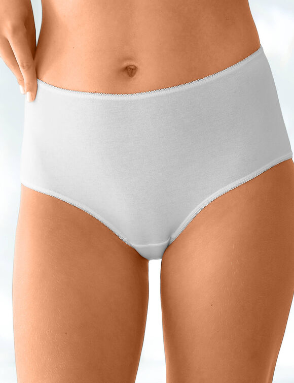 Maxislip in stretchkatoen - Set van 4 (nude + wit)