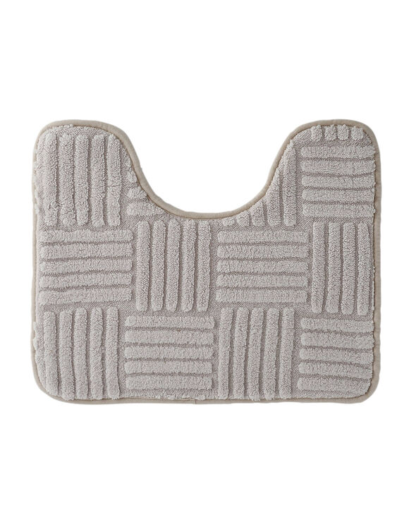 Tapis de bain effet damier (taupe)