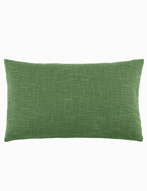Coussin rectangulaire imprim&eacute; Zellige (vert / bordeaux)