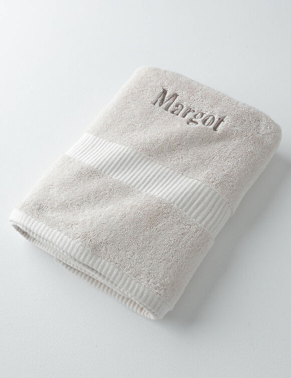 Collectie badhanddoeken 640 g/m2, personaliseerbaar, extrazacht comfort (ivoorkleur)