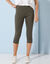 3/4-legging met knopen onderaan (bronskleur)
