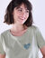 T-shirt manches courtes, imprimé placé coeurs dorés (vert tilleul)