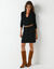 Robe pull fine jauge, col polo et poches (noir)