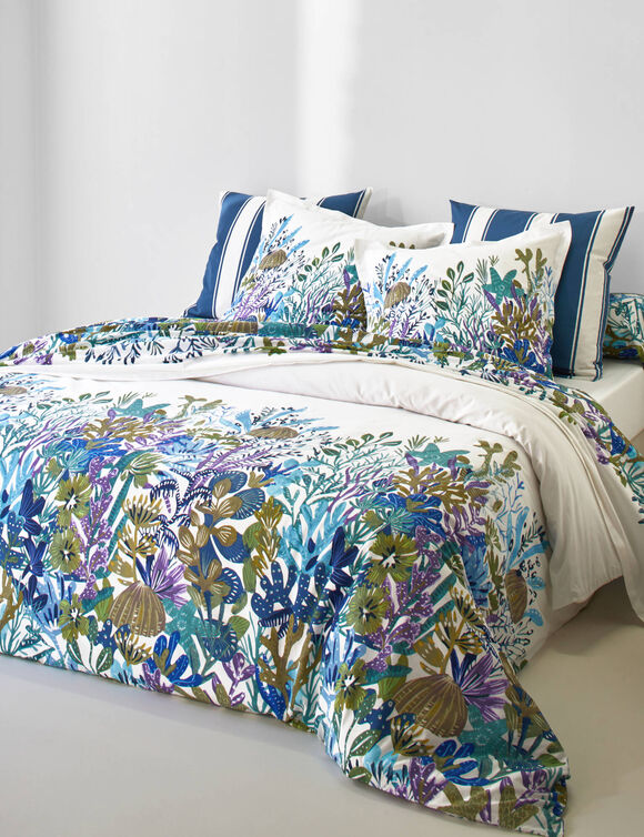 Bedlinnen Abysse, in bedrukt katoen (wit)