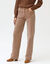 Wijde broek met hoge taille, kleine lengte (beige)