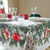 Vlekbestendig tafellaken met kerstkroon-bedrukking (groen / rood)