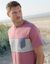 Gestreept T-shirt met korte mouwen (oudroze)