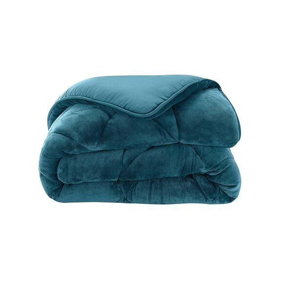 Couette synthétique double face 350 g/m² (vert canard)