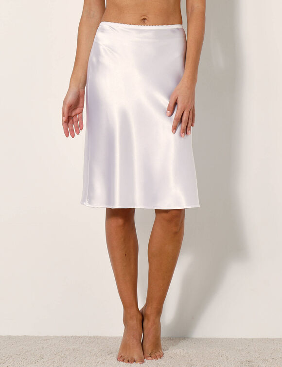 Afvlakkende en antistatische onderrok - 60 cm lang (wit)