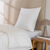 Oreiller fibre sensation duvet confort ferme (blanc)