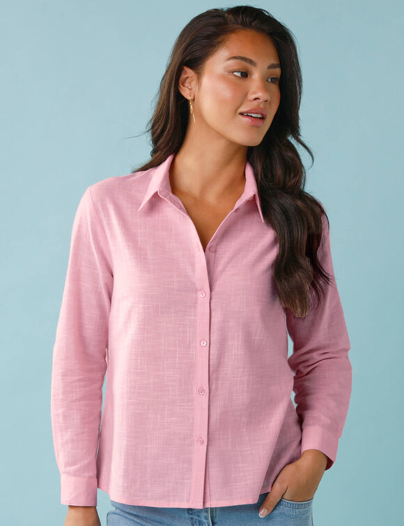 Chemise unie, Sp&eacute;cial Petites (rose)