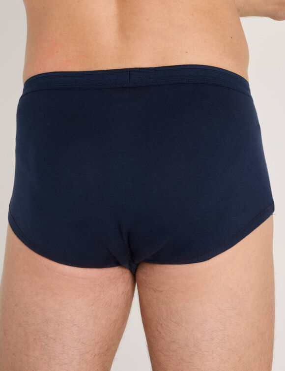 Slip ouvert taille haute - lot de 2 (marine)