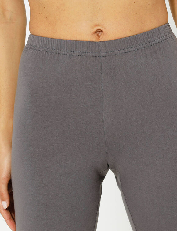 Legging droit maille taille &eacute;lastiqu&eacute;e (anthracite)