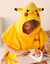 Kinderbadponcho Pikachu®, katoenen badstof en velours - 280g/m2 (geel)