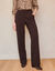 Pantalon large, fluide (chocolat)