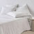 Wit bedlinnen met platte plooien Colombine&reg; (wit)