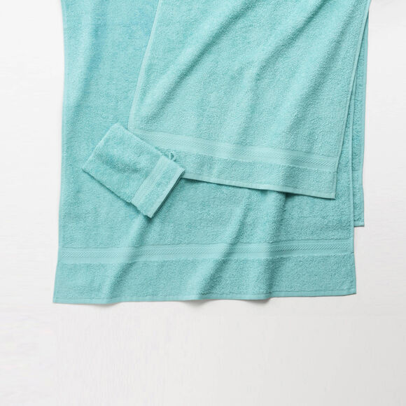 Collection serviettes de bain unies 420 g/m2 confort moelleux (vert d'eau)