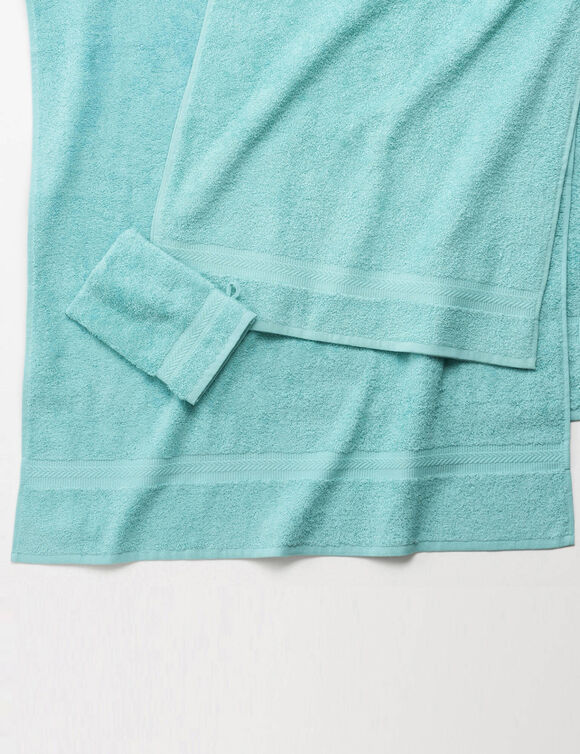 Collection serviettes de bain unies 420 g/m2 confort moelleux (vert d'eau)