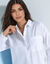 Chemise ample unie, popeline (blanc)