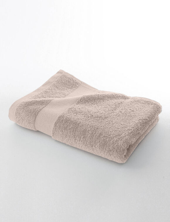 Collection serviettes de bain unies coton modal 500 g/m² (taupe)