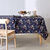 Nappe en coton imprim&eacute; herbier (marine)