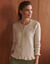 Gilet volant&eacute; boutonn&eacute;, maille moelleuse (beige chin&eacute;)