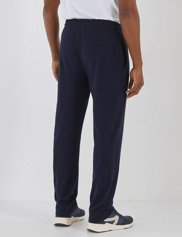 Pantalon de jogging en piqu&eacute; de coton (marine)