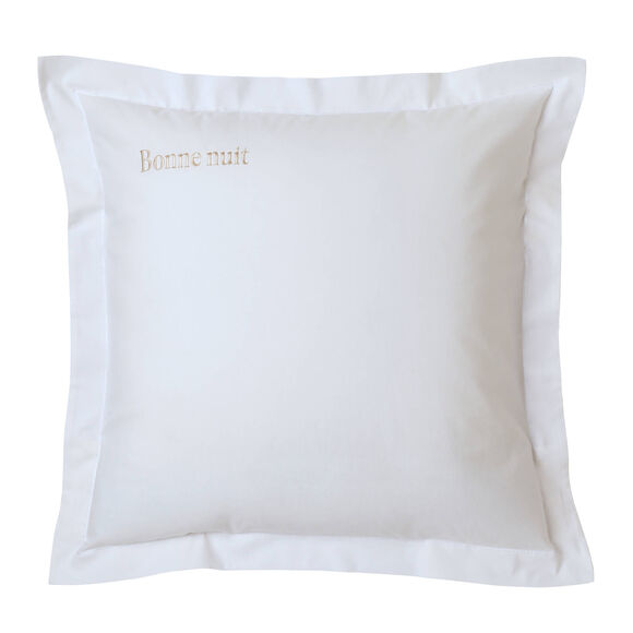 Taie d'oreiller coton, personnalisable (blanc)