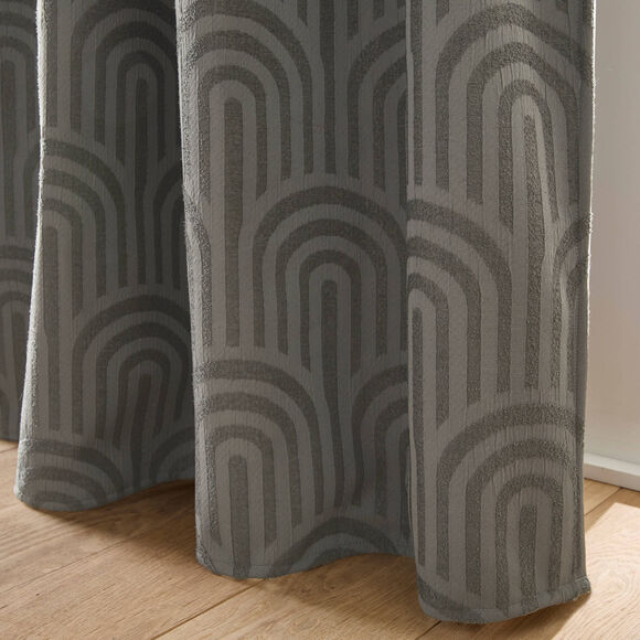 Isolerend gordijn met jacquard-motief van bogen (antraciet)