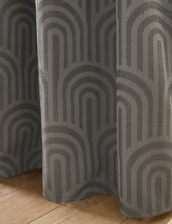 Isolerend gordijn met jacquard-motief van bogen (antraciet)