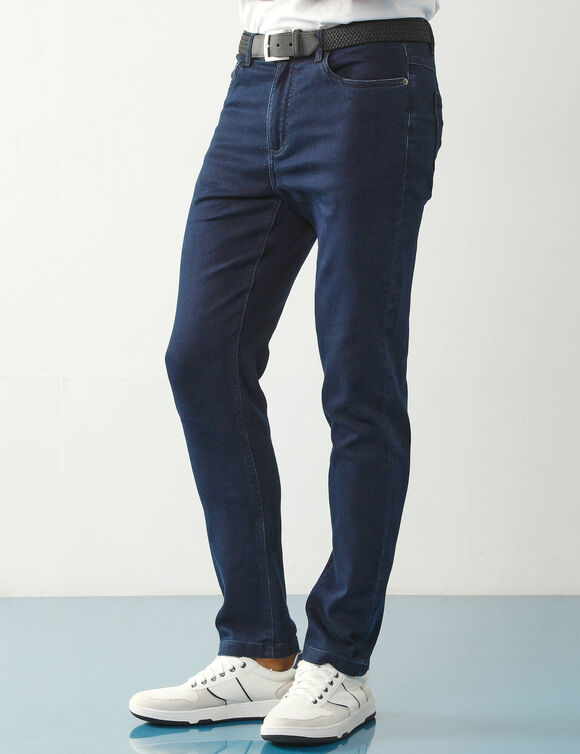 Pantalon effet jean denim l&eacute;ger ultra stretch - L30 (dark blue)