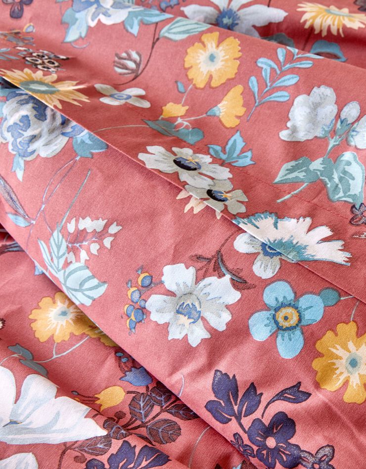 Bedlinnen Kelly in katoen met bloemenprint (rozenhout)
