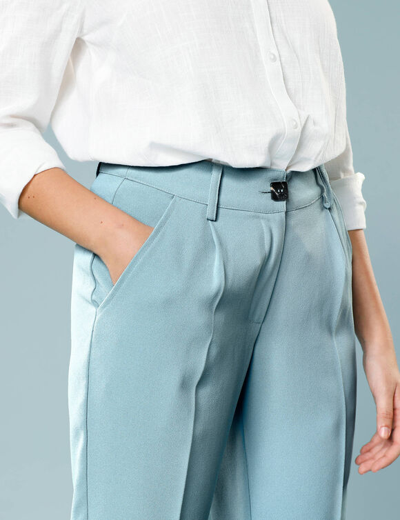 Pantalon 7/8ème fuselé, Spécial Petites (bleu ciel)