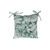 Galette de chaise carrée imprimée - lot de 2 (vert amande)