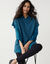 Mouwloze tuniek-trui, fantasiebreisel (eendenblauw)