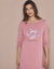 Kort nachthemd met lange mouwen (roze)