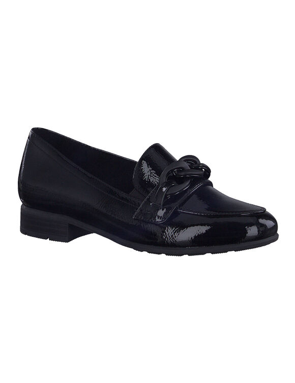 Mocassins met platte hak&lt;br&gt; (zwart)